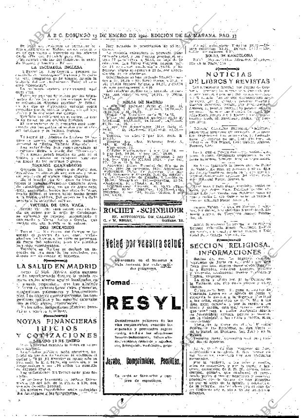 ABC MADRID 13-01-1924 página 33