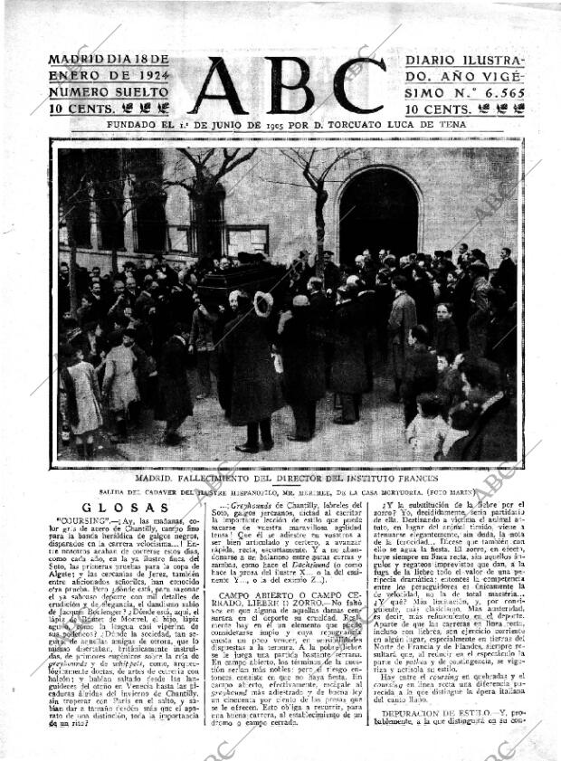 ABC MADRID 18-01-1924 página 1