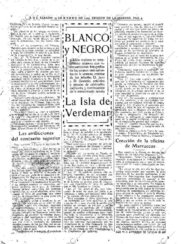 ABC MADRID 19-01-1924 página 9
