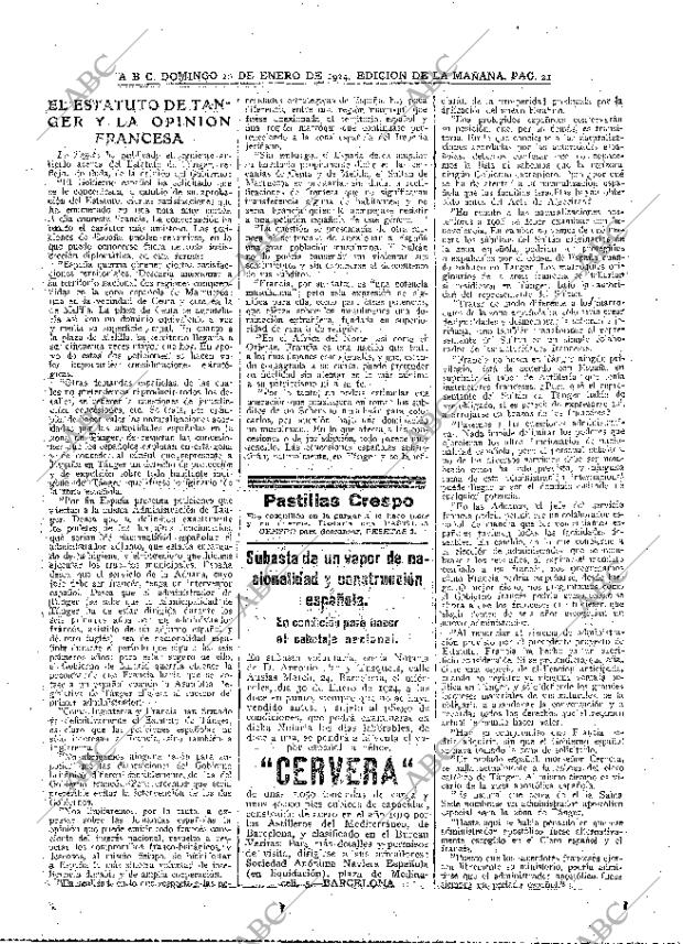 ABC MADRID 20-01-1924 página 21