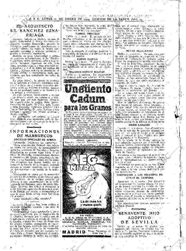 ABC MADRID 21-01-1924 página 14