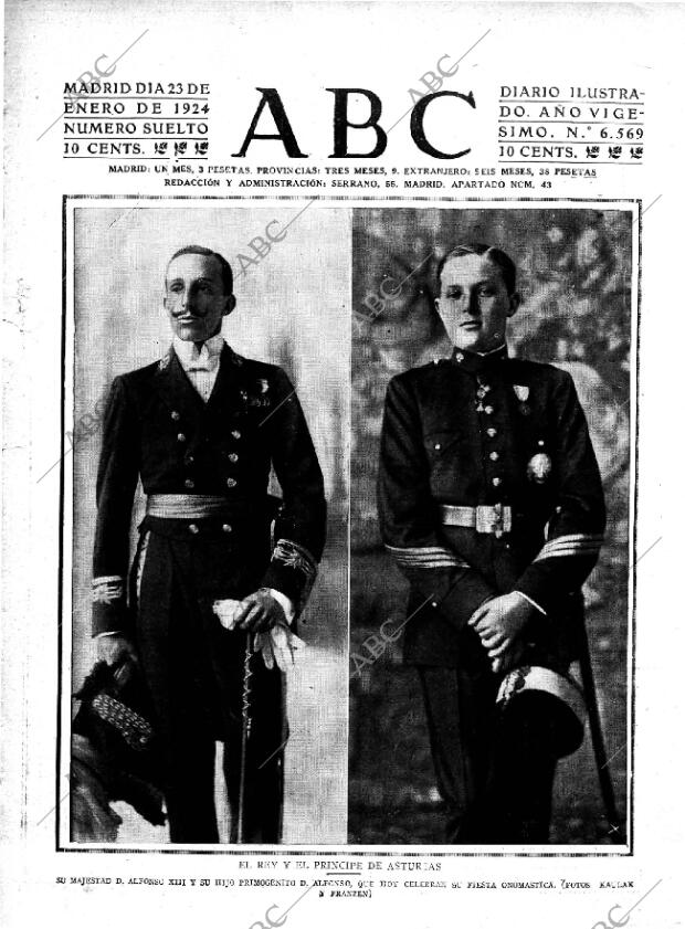 ABC MADRID 23-01-1924 página 1