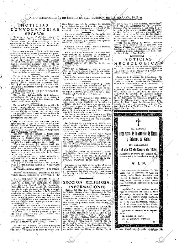 ABC MADRID 23-01-1924 página 25