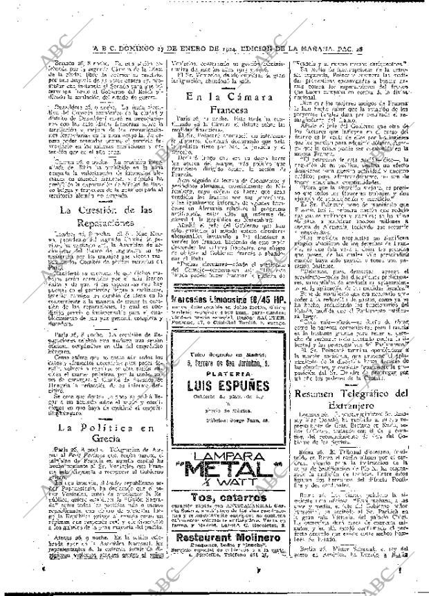ABC MADRID 27-01-1924 página 28