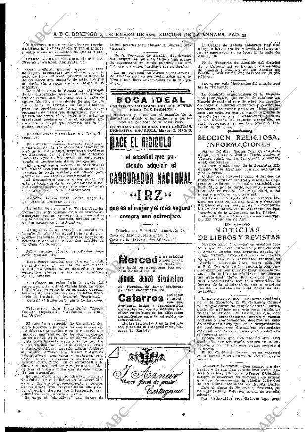 ABC MADRID 27-01-1924 página 33