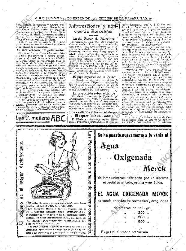 ABC MADRID 31-01-1924 página 10