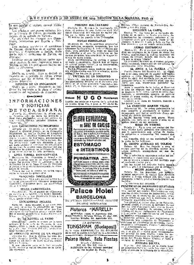 ABC MADRID 31-01-1924 página 22