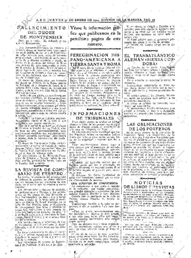 ABC MADRID 31-01-1924 página 23