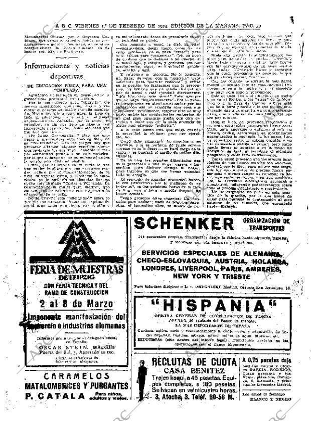 ABC MADRID 01-02-1924 página 30