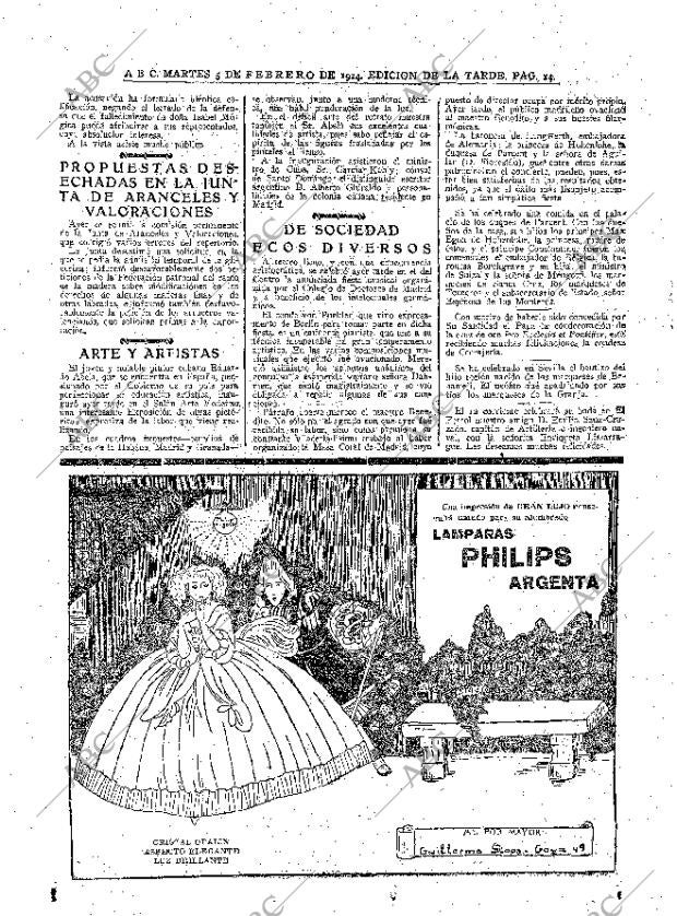ABC MADRID 05-02-1924 página 14