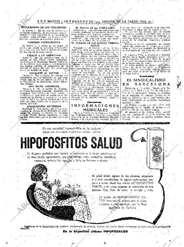 ABC MADRID 05-02-1924 página 22