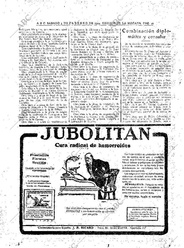 ABC MADRID 09-02-1924 página 10