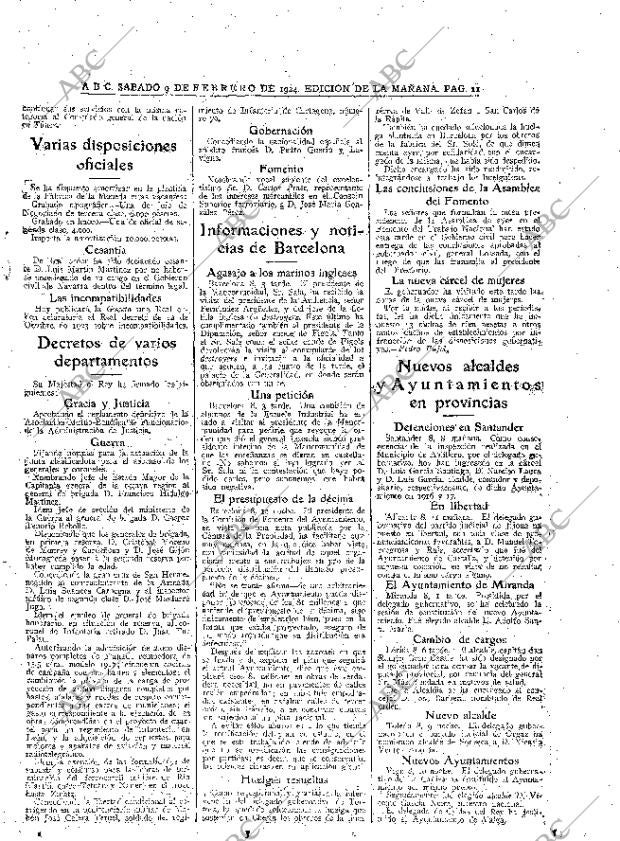 ABC MADRID 09-02-1924 página 11