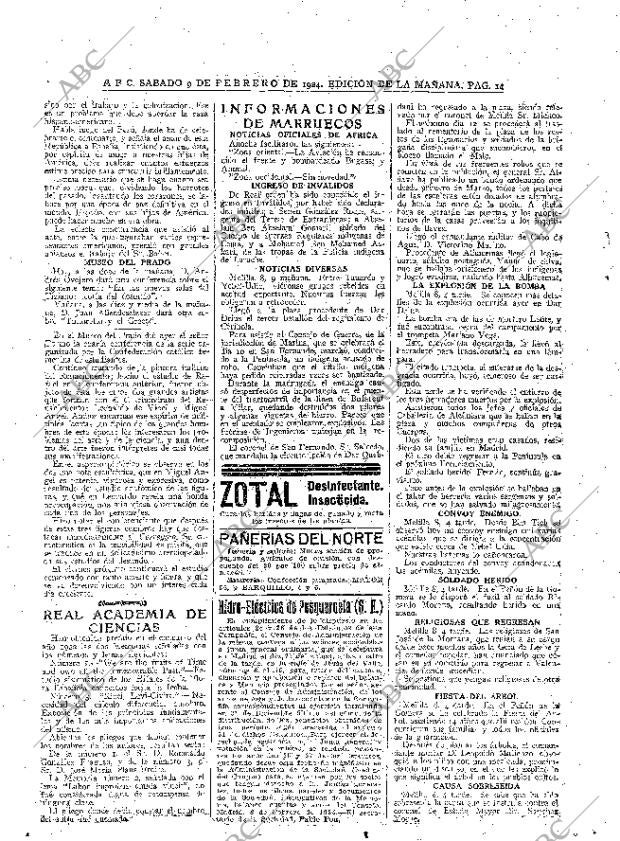 ABC MADRID 09-02-1924 página 14