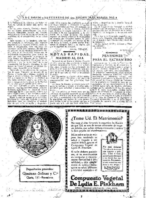 ABC MADRID 09-02-1924 página 8