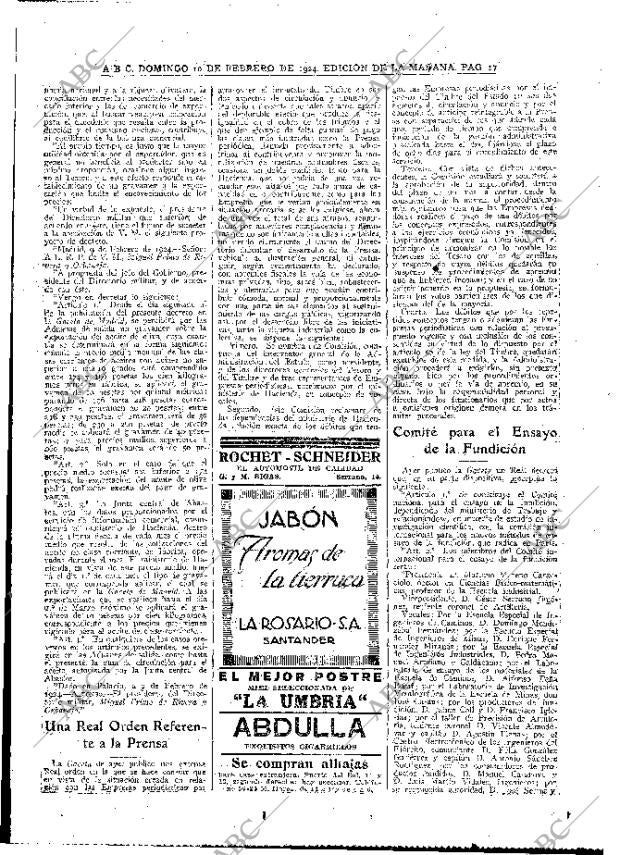 ABC MADRID 10-02-1924 página 17
