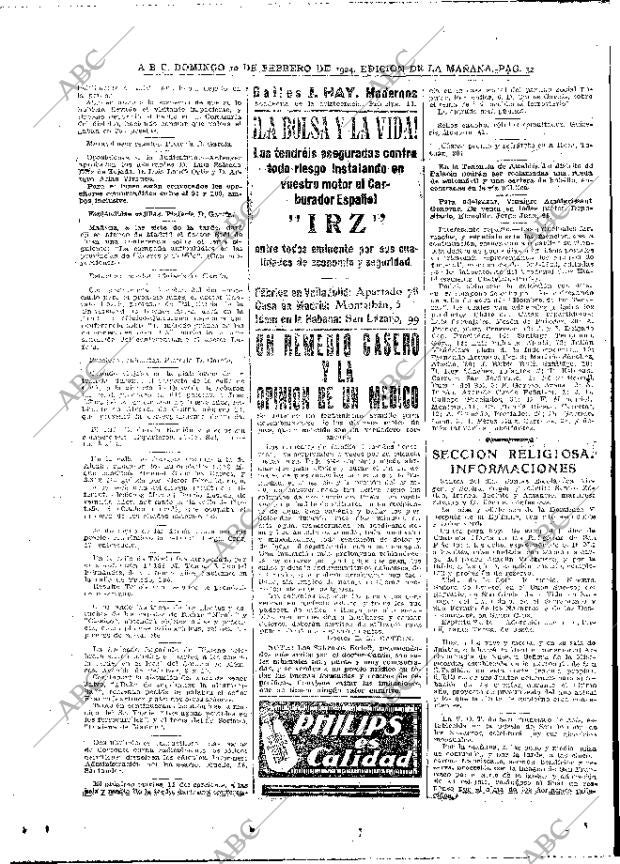 ABC MADRID 10-02-1924 página 32