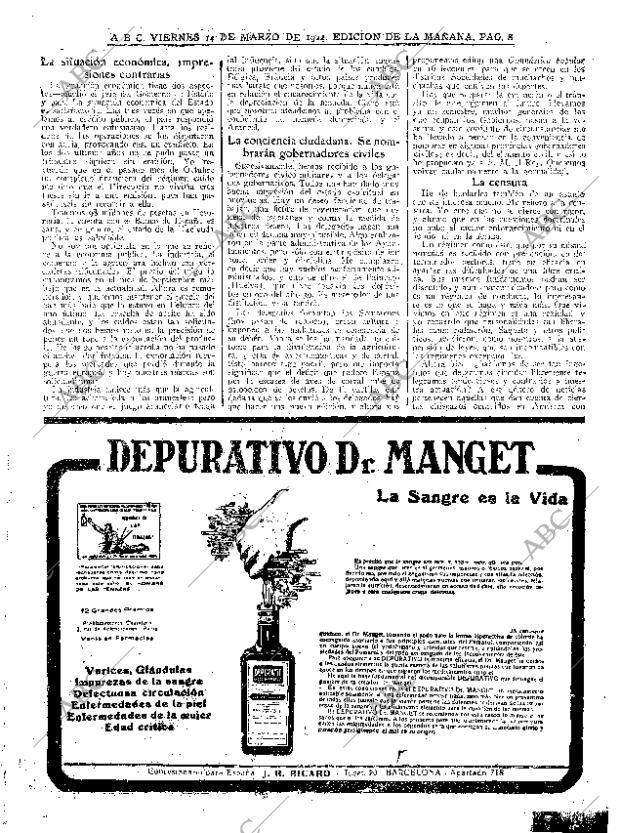 ABC MADRID 14-03-1924 página 8