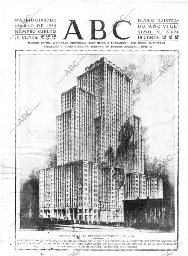 ABC MADRID 27-03-1924 página 1
