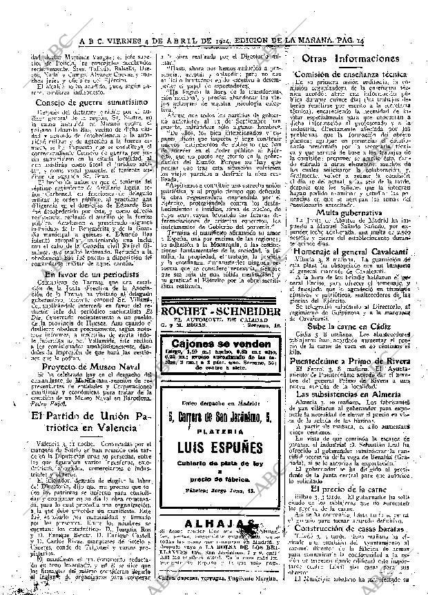 ABC MADRID 04-04-1924 página 14