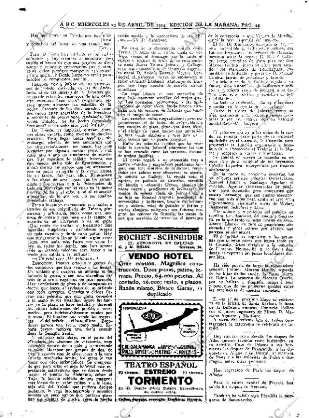 ABC MADRID 23-04-1924 página 14