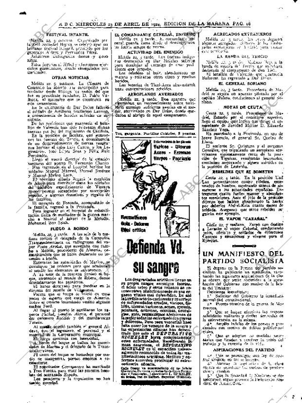 ABC MADRID 23-04-1924 página 16