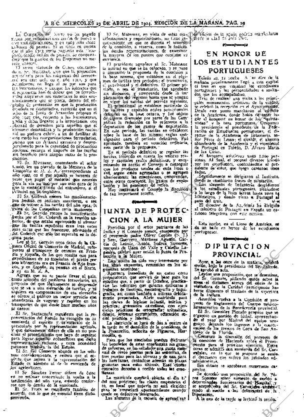 ABC MADRID 23-04-1924 página 19