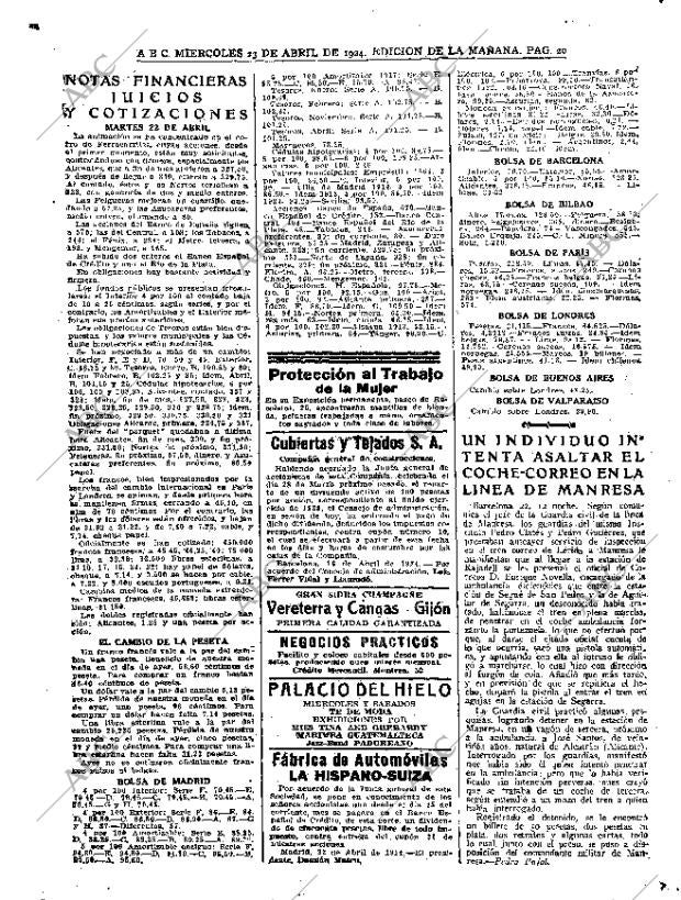 ABC MADRID 23-04-1924 página 20