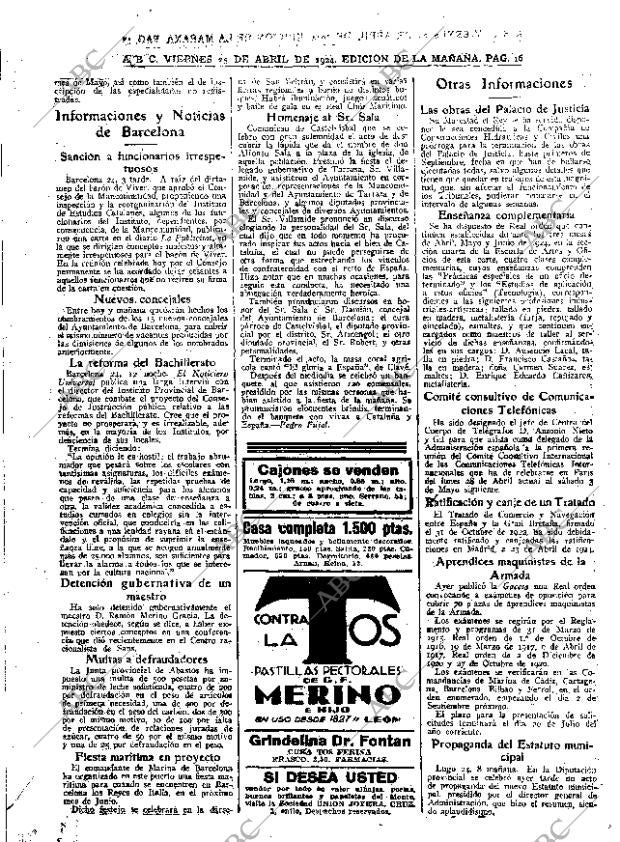 ABC MADRID 25-04-1924 página 16