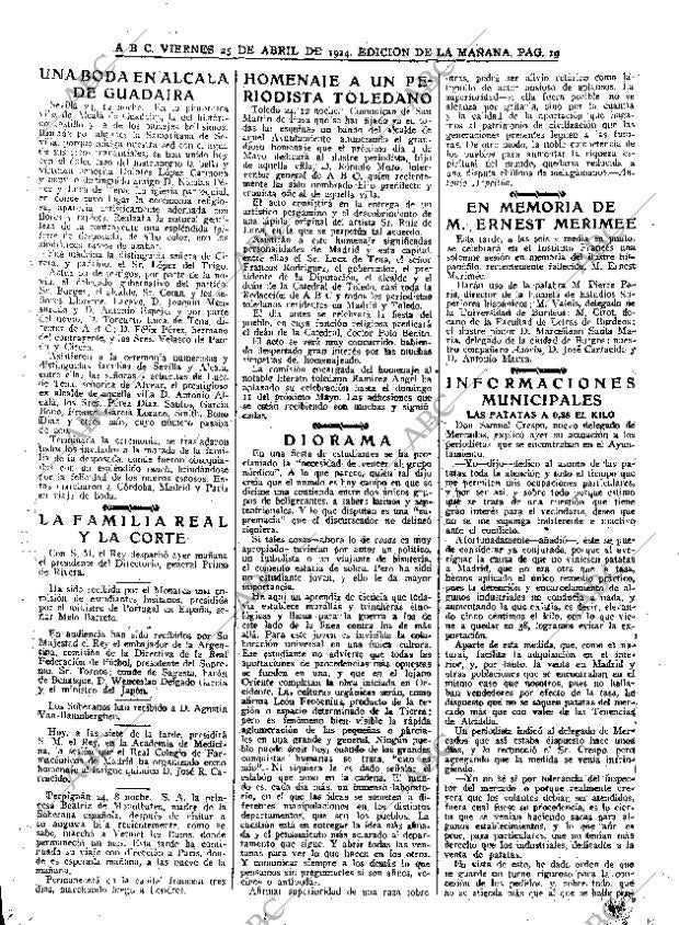 ABC MADRID 25-04-1924 página 19