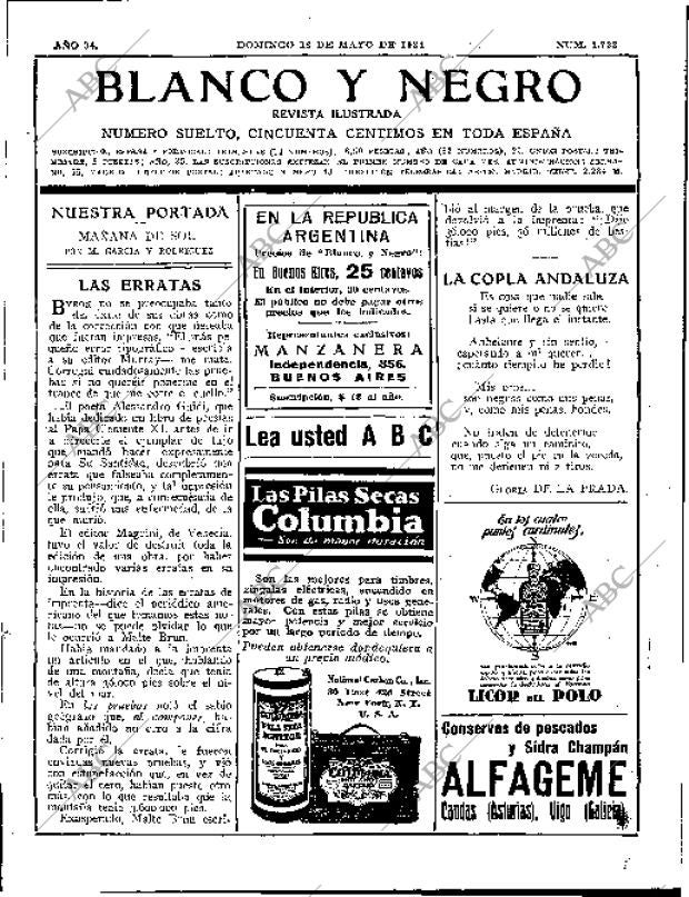 BLANCO Y NEGRO MADRID 18-05-1924 página 3