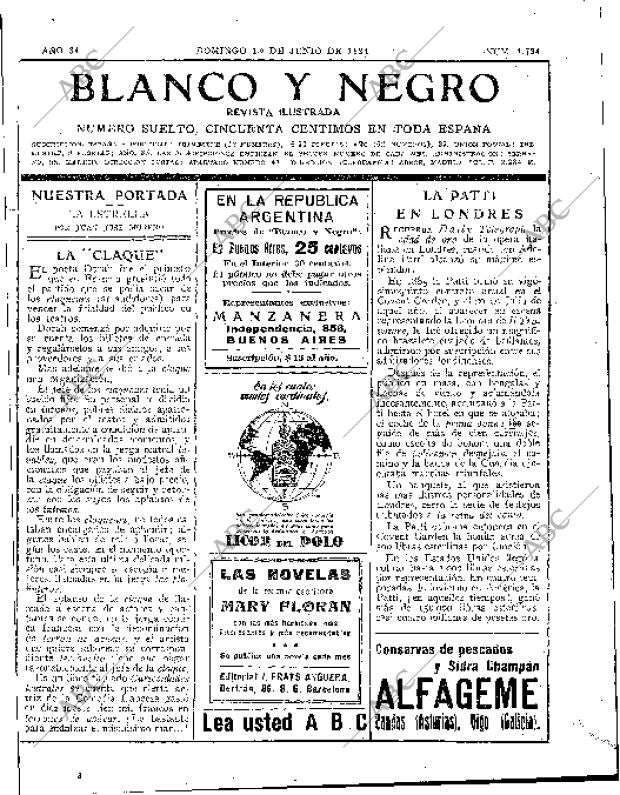 BLANCO Y NEGRO MADRID 01-06-1924 página 3