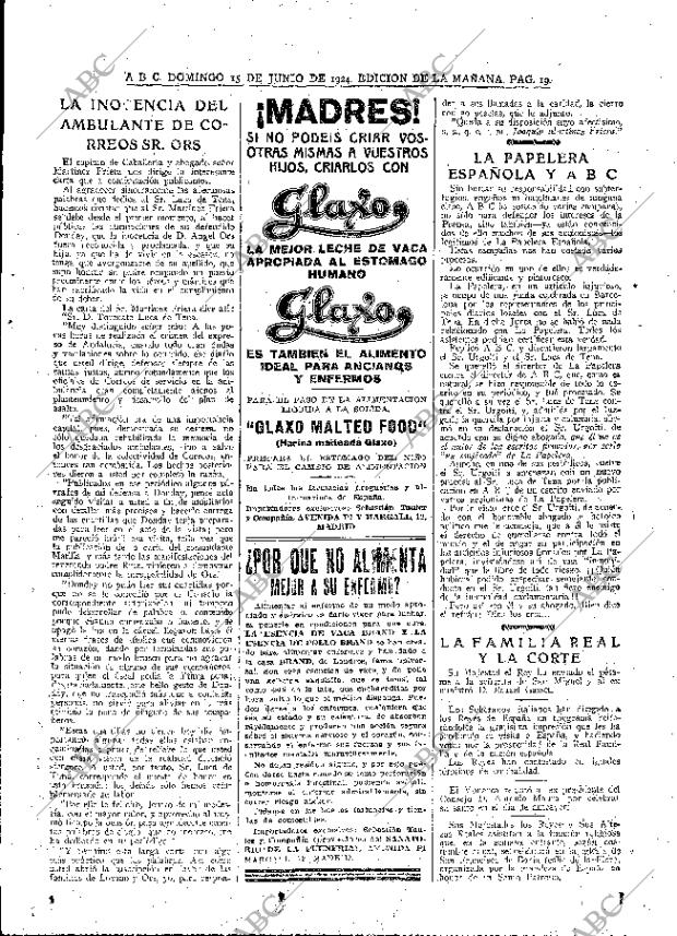 ABC MADRID 15-06-1924 página 19