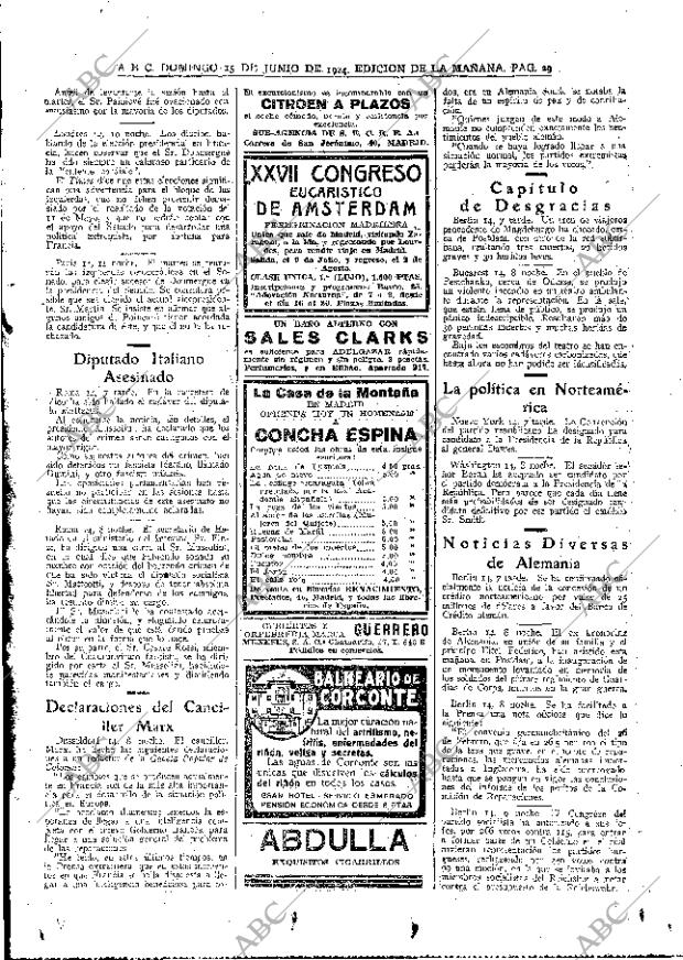 ABC MADRID 15-06-1924 página 29