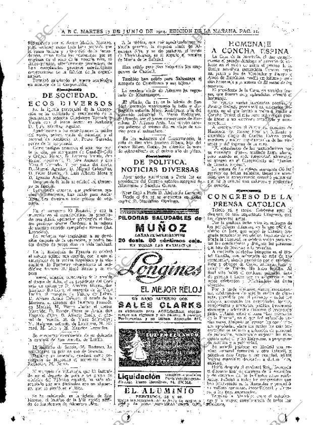 ABC MADRID 17-06-1924 página 21