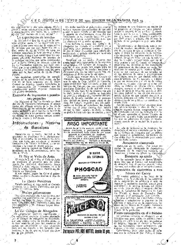 ABC MADRID 26-06-1924 página 13