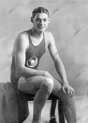 Johny Weissmuller en las Olimpiadas de 1924 en Paris