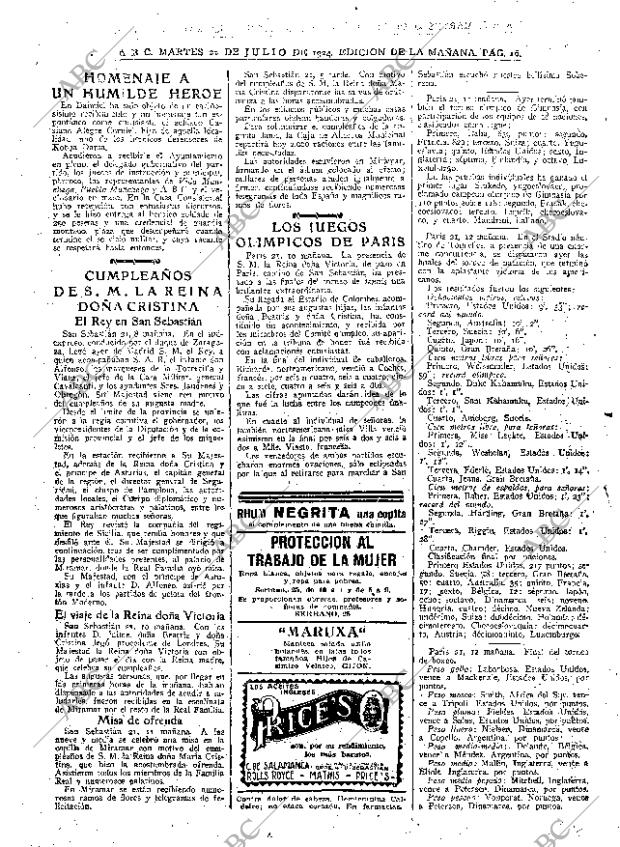 ABC MADRID 22-07-1924 página 16