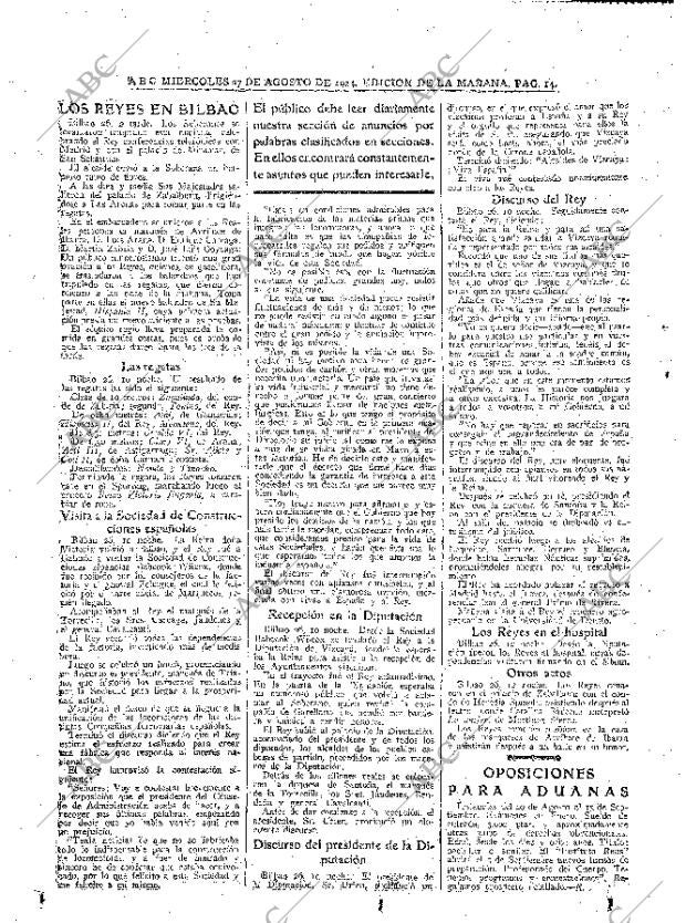 ABC MADRID 27-08-1924 página 14