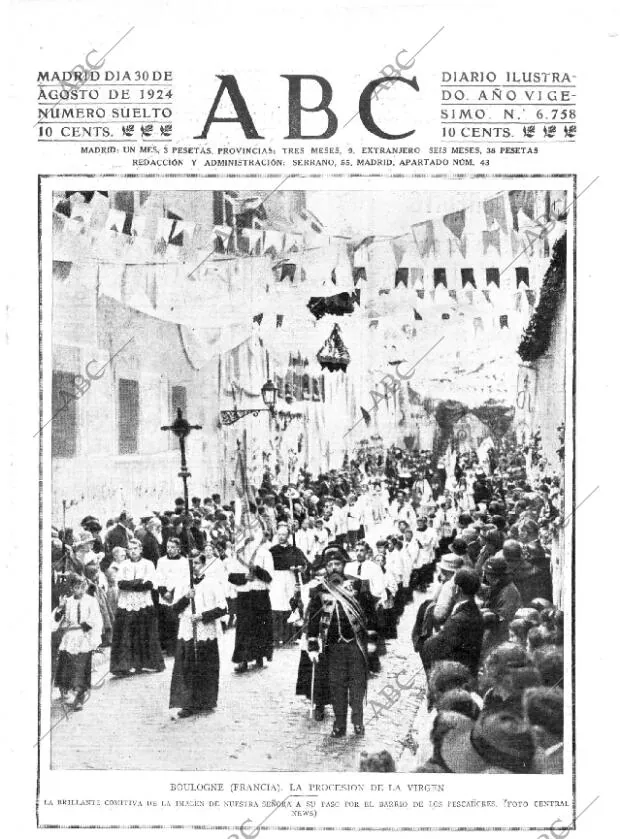 ABC MADRID 30-08-1924 página 1