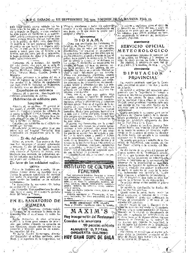 ABC MADRID 27-09-1924 página 12