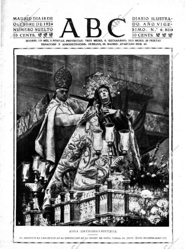 ABC MADRID 18-10-1924 página 1