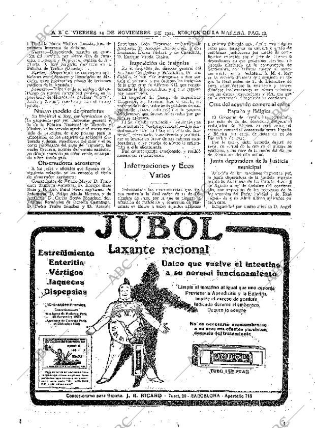 ABC MADRID 14-11-1924 página 12