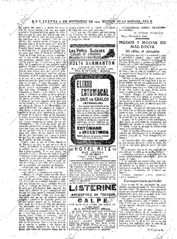 ABC MADRID 20-11-1924 página 8