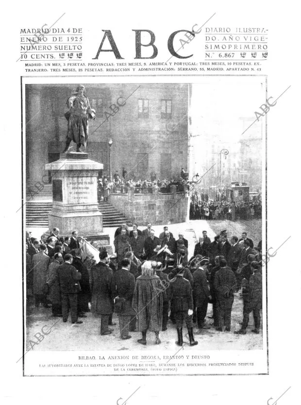 ABC MADRID 04-01-1925 página 1