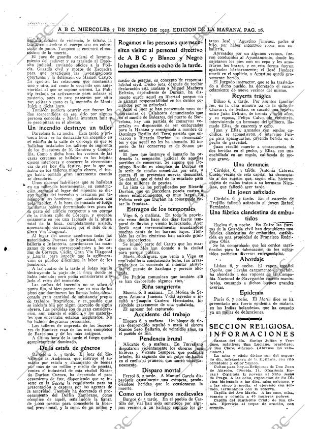 ABC MADRID 07-01-1925 página 16