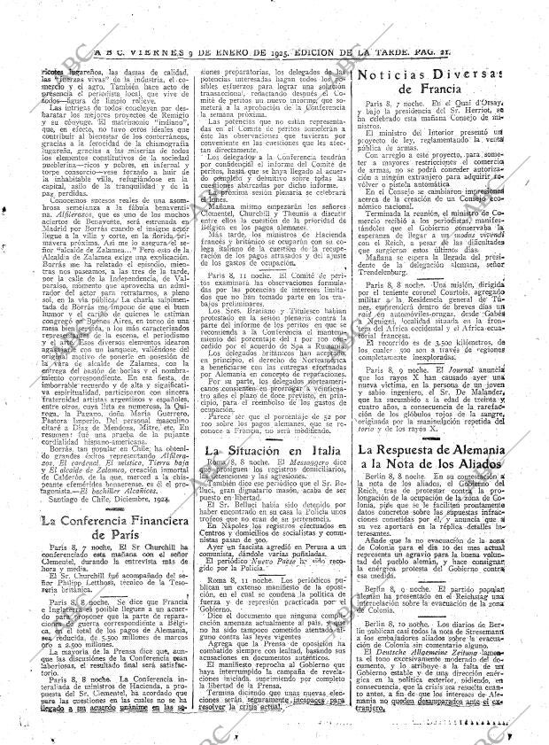 ABC MADRID 09-01-1925 página 21