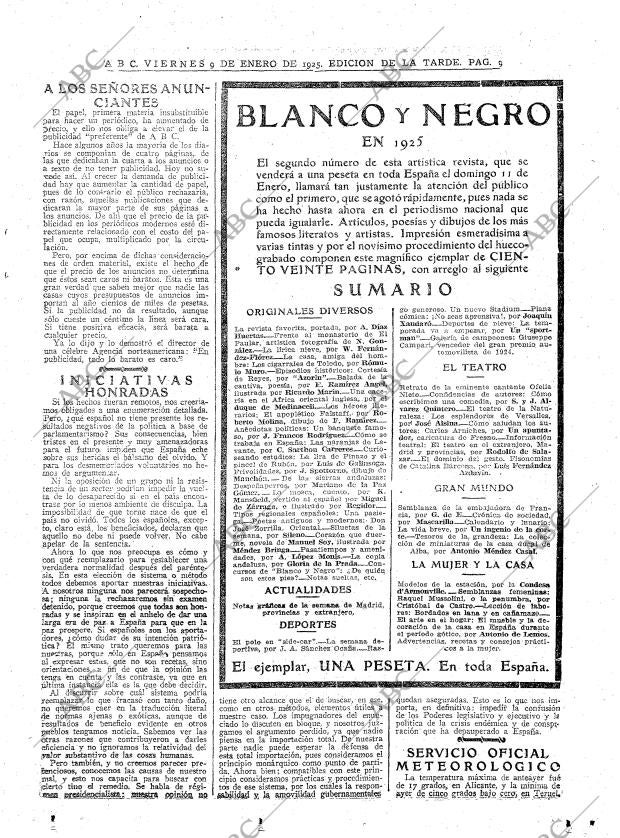 ABC MADRID 09-01-1925 página 9