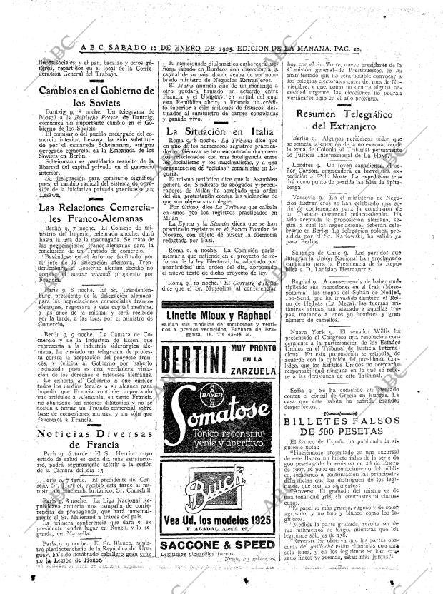 ABC MADRID 10-01-1925 página 20