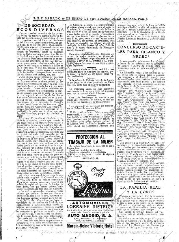 ABC MADRID 10-01-1925 página 8